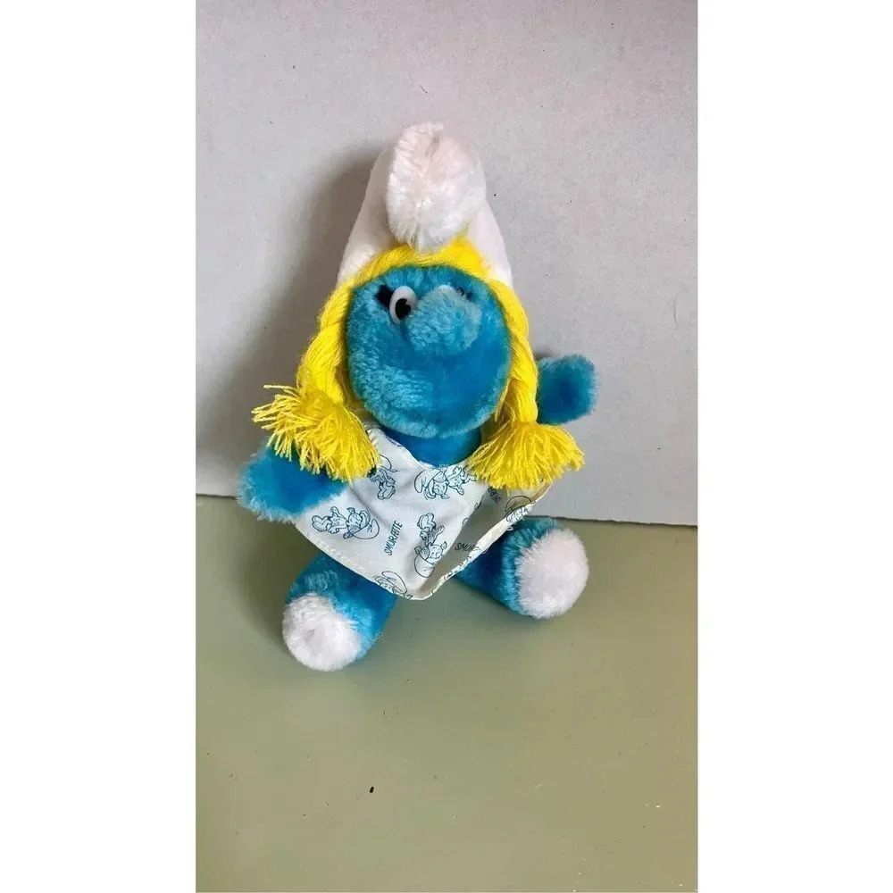 Vintage‎ 1981 Smurfs Smurfette Plush Doll 10" Peyo Russ Berrie